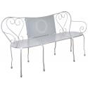 Classic 3-zits metalen tuinbank met klaptafel grijs